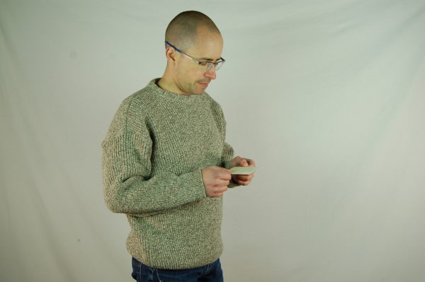 pull maille perlée col rond