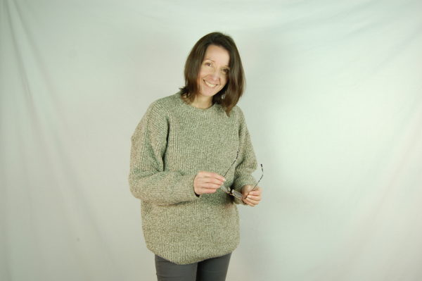 pull maille perlée col rond