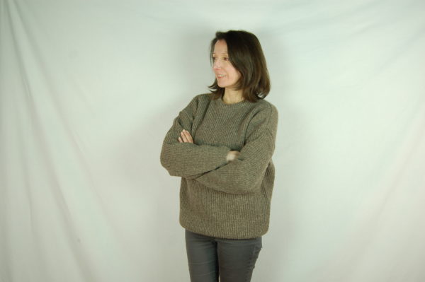 pull maille perlée col rond