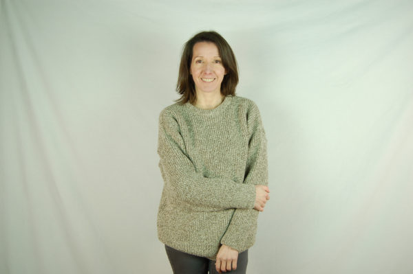 pull maille perlée col rond