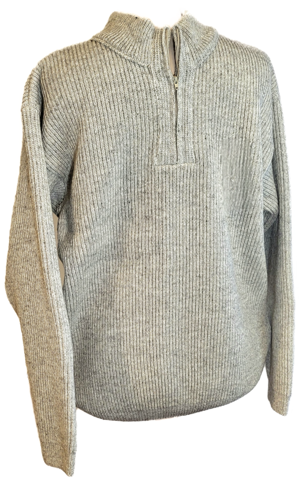 pull en pure laine vierge à col montant à fermeture à zip