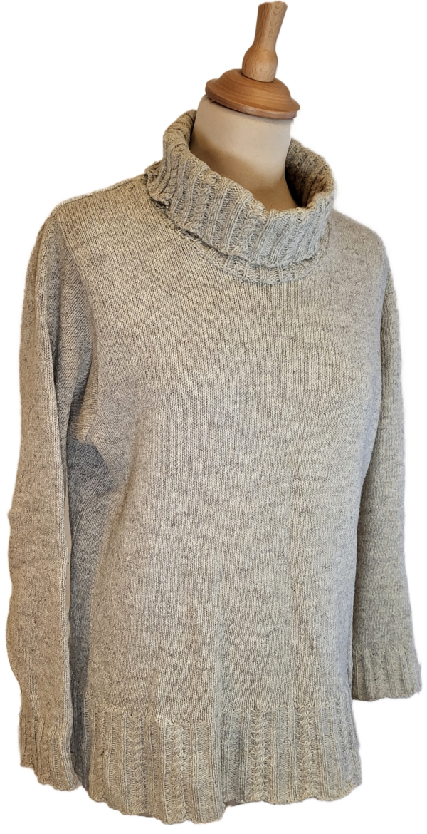 pull à col roulé et torsades