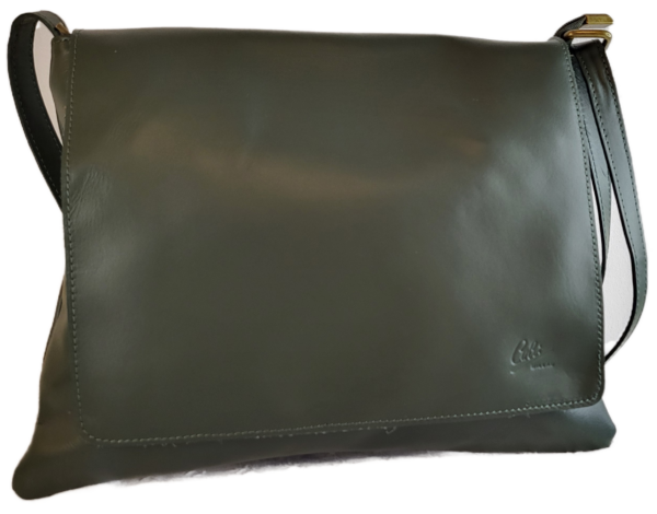 Sac en cuir de vachette vert foncé
