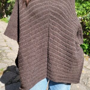 poncho en pure laine vierge
